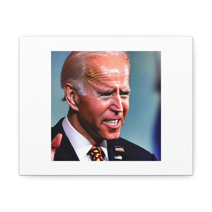 Grinch Joe Biden Digital Art 'Designed by AI' on Satin Canvas, Stretched