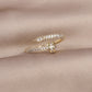 Zirconia Studded Classic Ring, Tension Fit