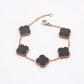 Clover Design Link Bracelet, Multi Colours
