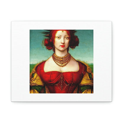 Renaissance Woman With Long Red Hair And Green Eyes Digital Art 'Designed by AI'