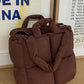 Soef Dioo© Cotton-Padded Puffer Zip-Up Handbag