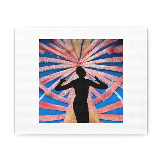 Performing Art Digital Art 'Designed by AI' on Satin Canvas, Stretched