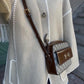 Vireous Faux Cashmere Splice Overcoat with Scarf, Multi Colours