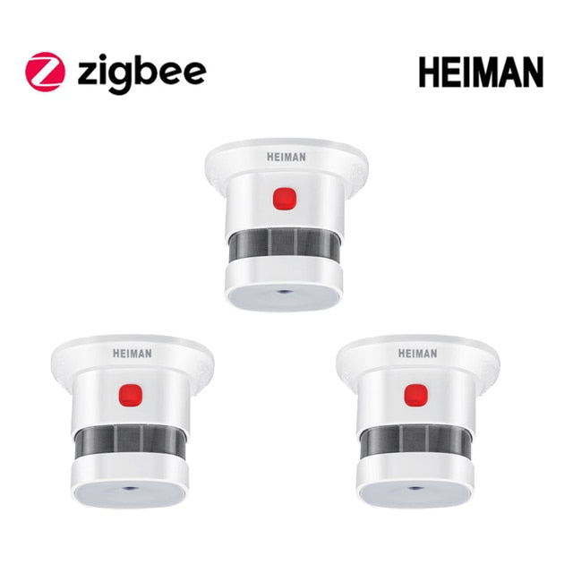 Heiman Zigbee Smoke Detector Smart Home System 2.4GHz High Sensitivity Safety Fire Prevention Smoke Sensor