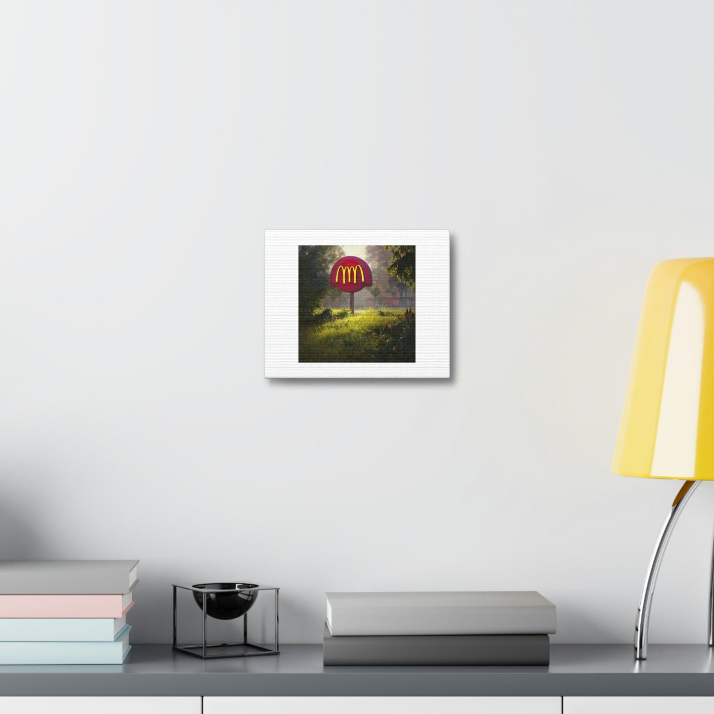 McDonald's Burger Digital Art 'Designed by AI' on Satin Canvas, Stretched