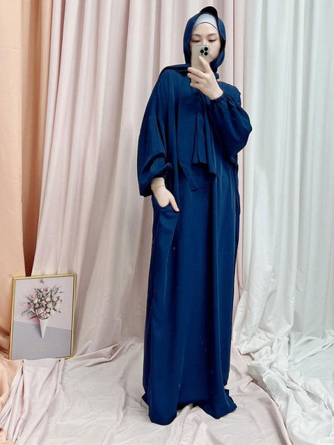 Hooded Abaya Traditional Long Dress Women's