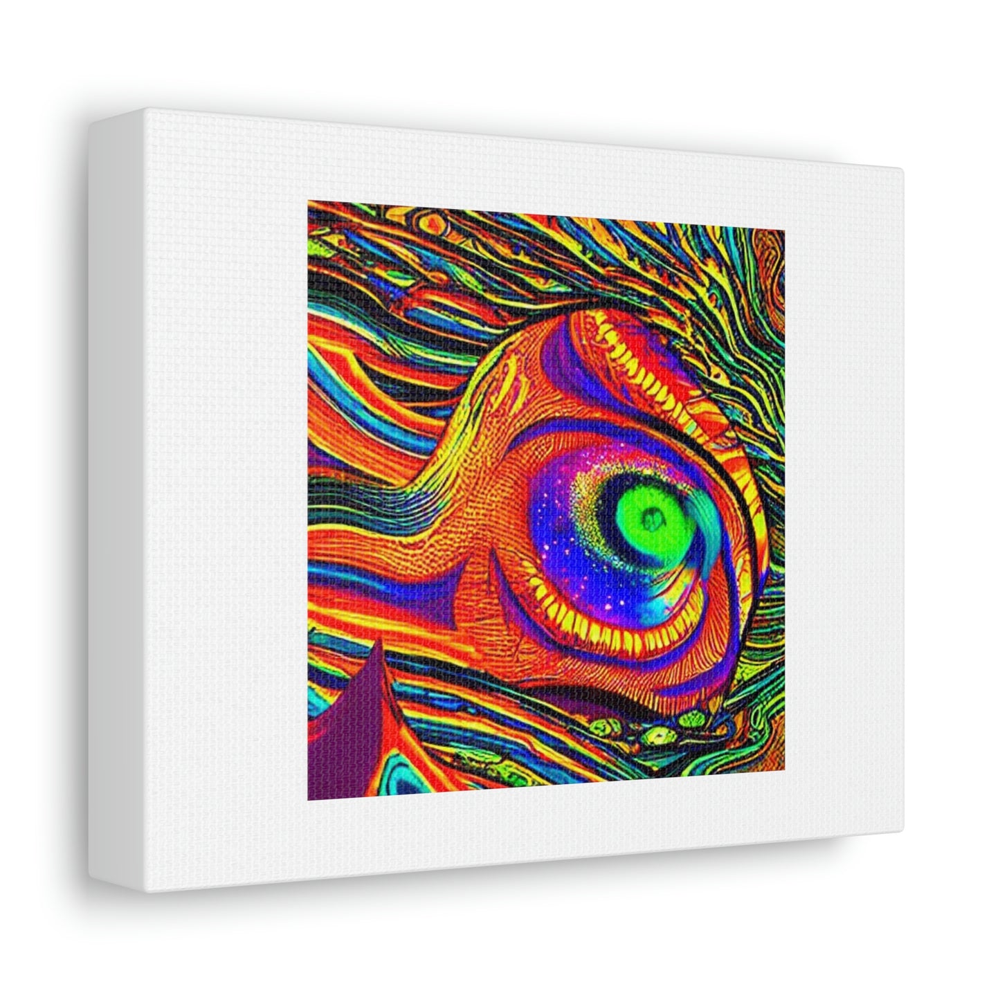 Tripping Digital Art 'Designed by AI' on Satin Canvas, Stretched