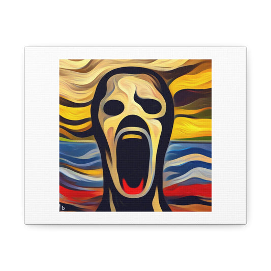 War in Ukraine in the Style of The Scream by Edvard Munch digital art 'Designed by AI' on Canvas