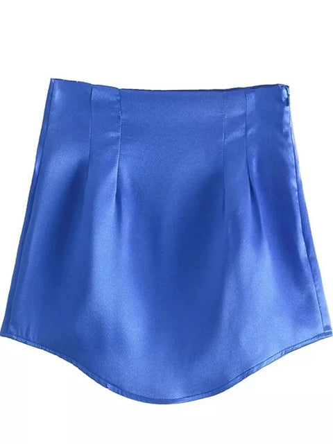 Vireous Classic Satin Short Skirt