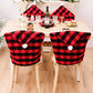Two-Pack Christmas Plaid Chair Covers