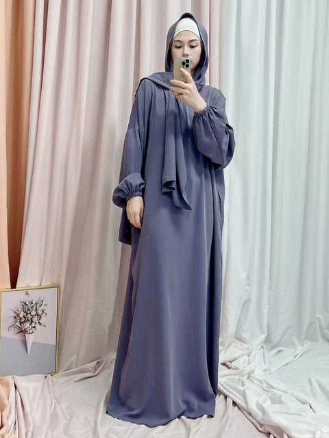 Hooded Abaya Traditional Long Dress Women's