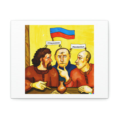 Ukraine-Russia Negotiations In The Renaissance Style II 'Designed by AI' on Canvas