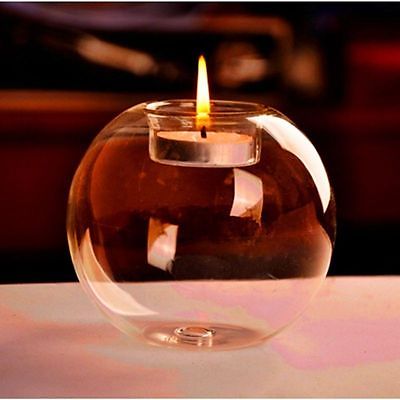 Nordic-Style Round Glass Hollow Candle Holders