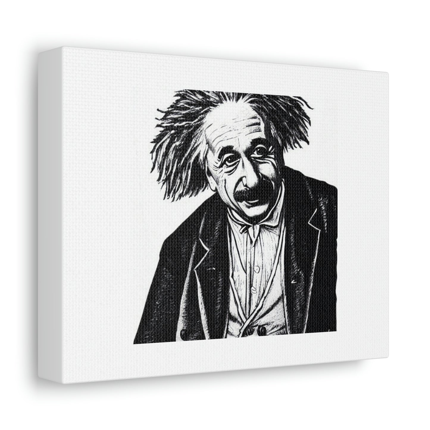 Einstein Was Really A Werewolf Digital Art 'Designed by AI' on Satin Canvas