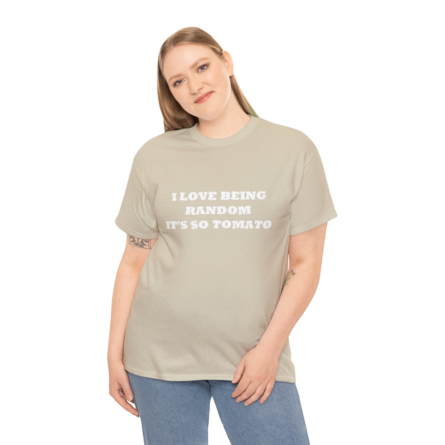 Funny Random T-Shirt: 'I Love Being Random, It's So Tomato'