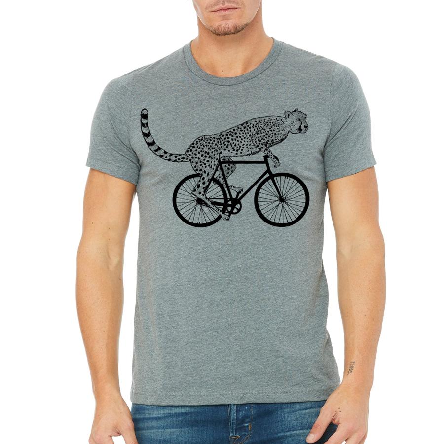 Cheetah on a Bicycle Cotton T-Shirt