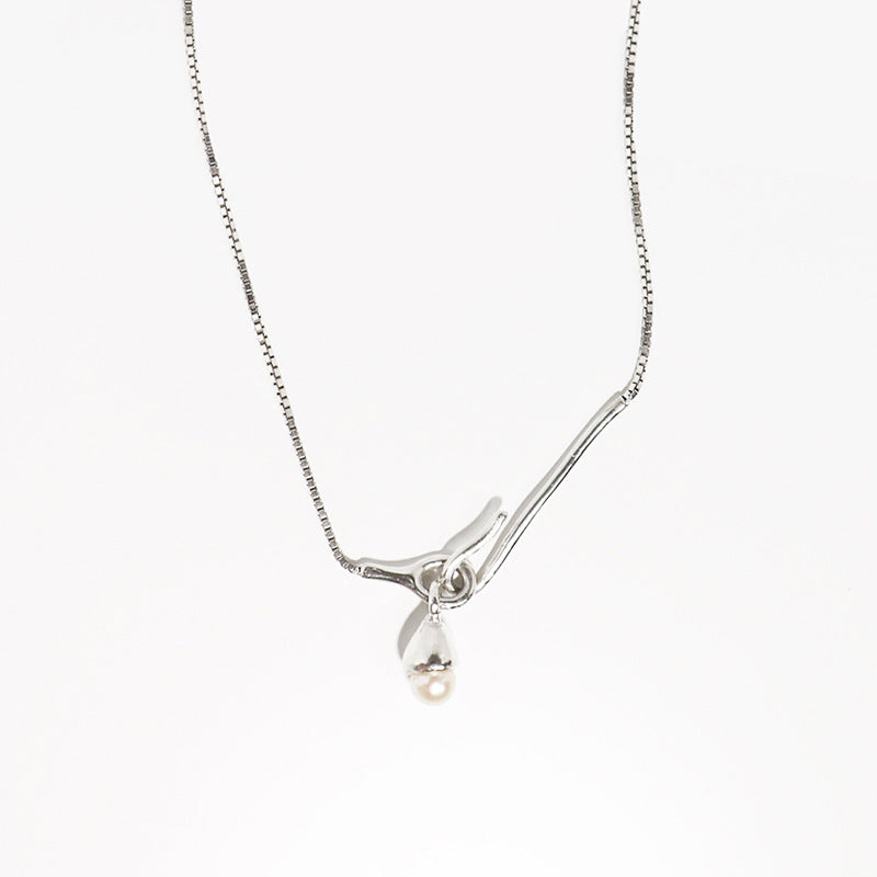 Simply Silver Plated Pearl Classic Necklace