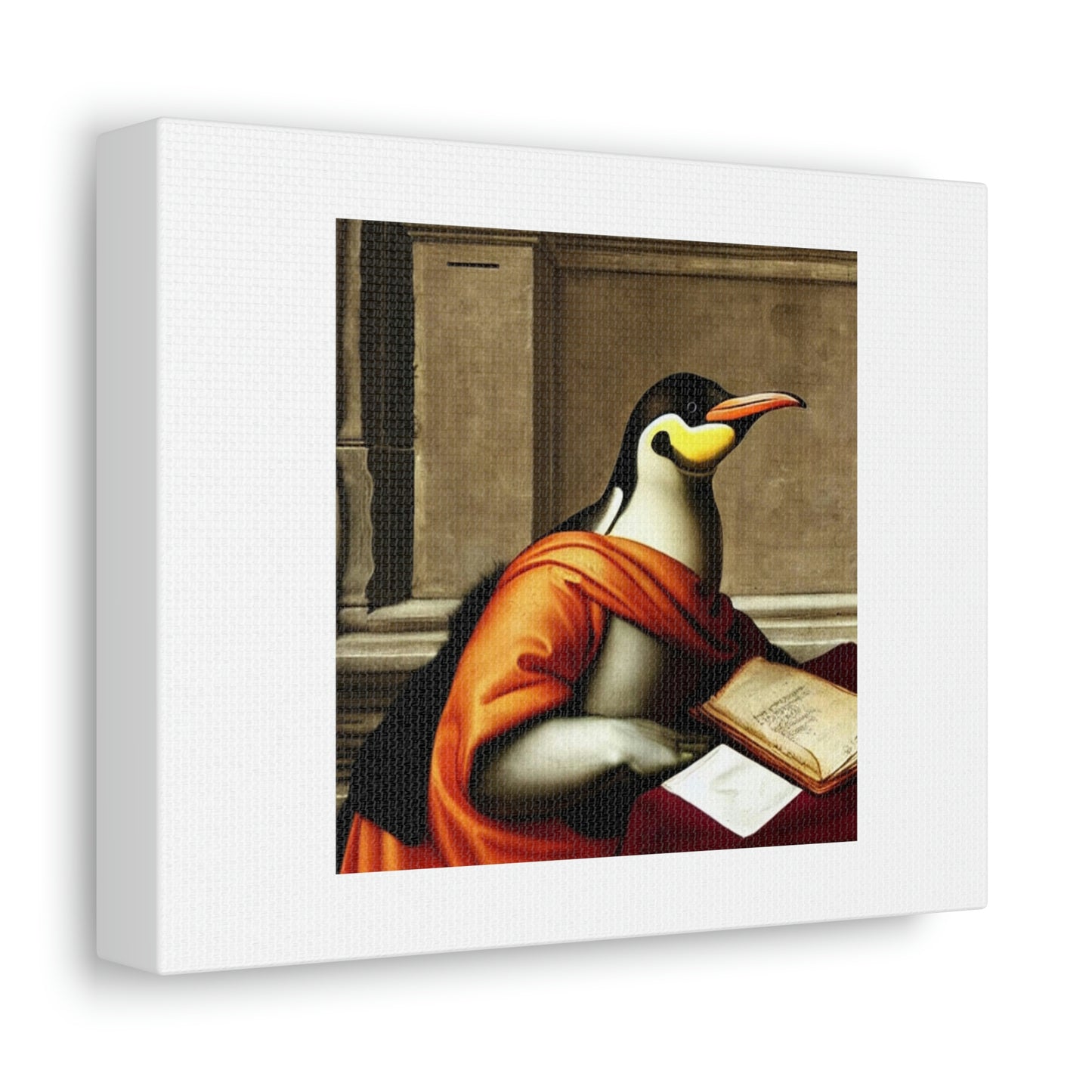 Penguin Using Linux And Open Source Software Digital Art 'Designed by AI'