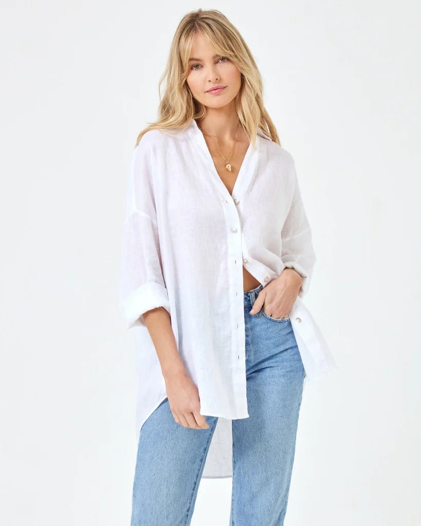 Vireous Loose-Fitting Women's Cotton Summer Shirt