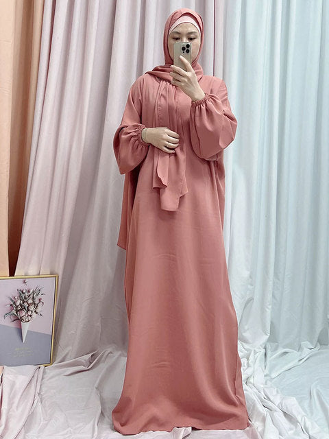 Hooded Abaya Traditional Long Dress Women's