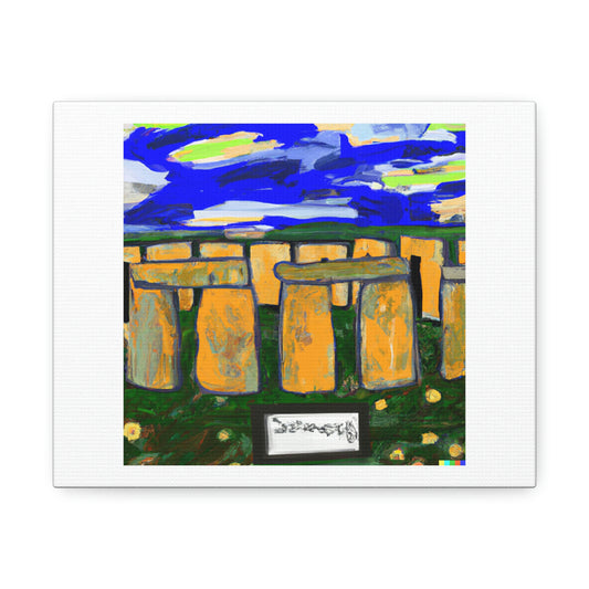 How Would Van Gogh Have Painted Stonehenge Digital Art 'Designed by AI' on Satin Canvas