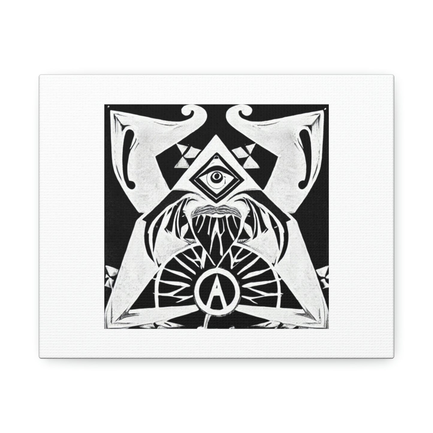 Illuminati As F**k Digital Art 'Designed by AI' on Satin Canvas, Stretched