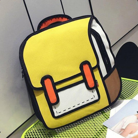 Comic Art Adjustable-Strap Student Backpack