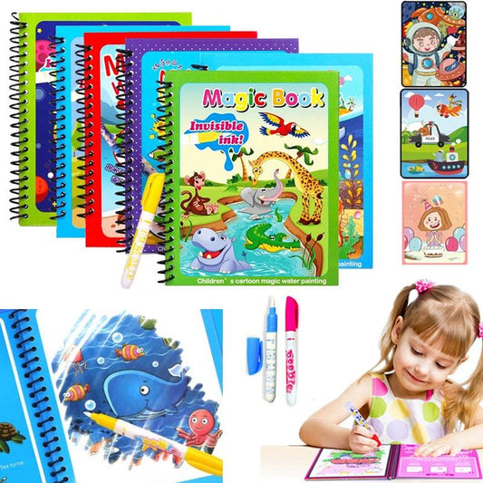 Early Learning Kids Magic Book With Refillable Water Pen