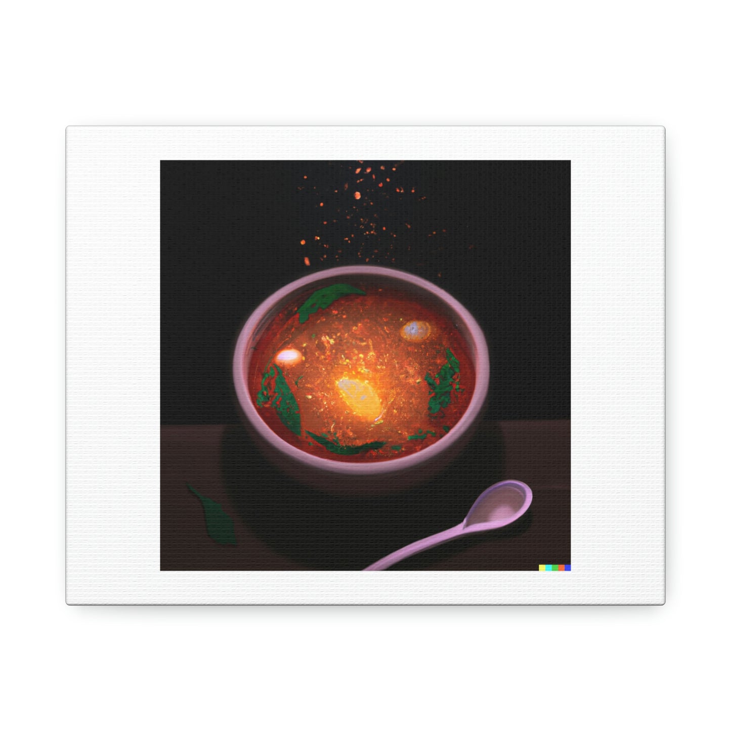 Bowl Of Soup That's Also A Portal To Another Dimension Canvas 'Designed by AI'