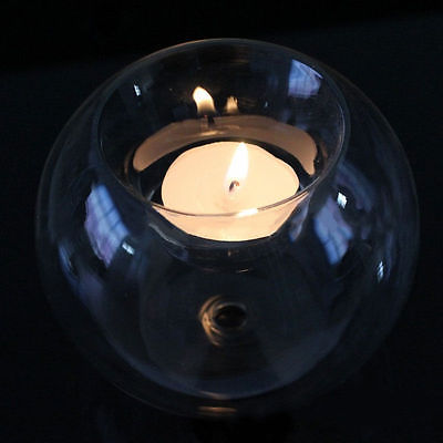 Nordic-Style Round Glass Hollow Candle Holders