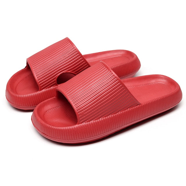 Vireous Block Colour Unisex Beach Thick Flexi Slippers