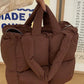 Soef Dioo© Cotton-Padded Puffer Zip-Up Handbag