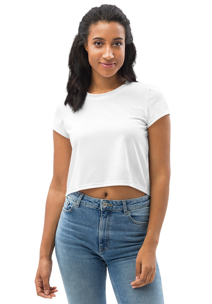 Create Your Own Design All-Over Print Crop Women's T-Shirt