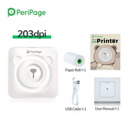 Peripage Mini Portable Printer Thermal Photo Bluetooth Printer Connect To Phone Paper & Sticker Options