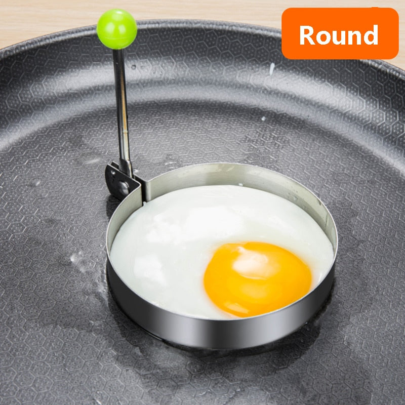 Ailihu® Stainless Steel Five-Style Fried Egg and Pancake Shaper Omelette Mould Frying Egg Cooking Accessories