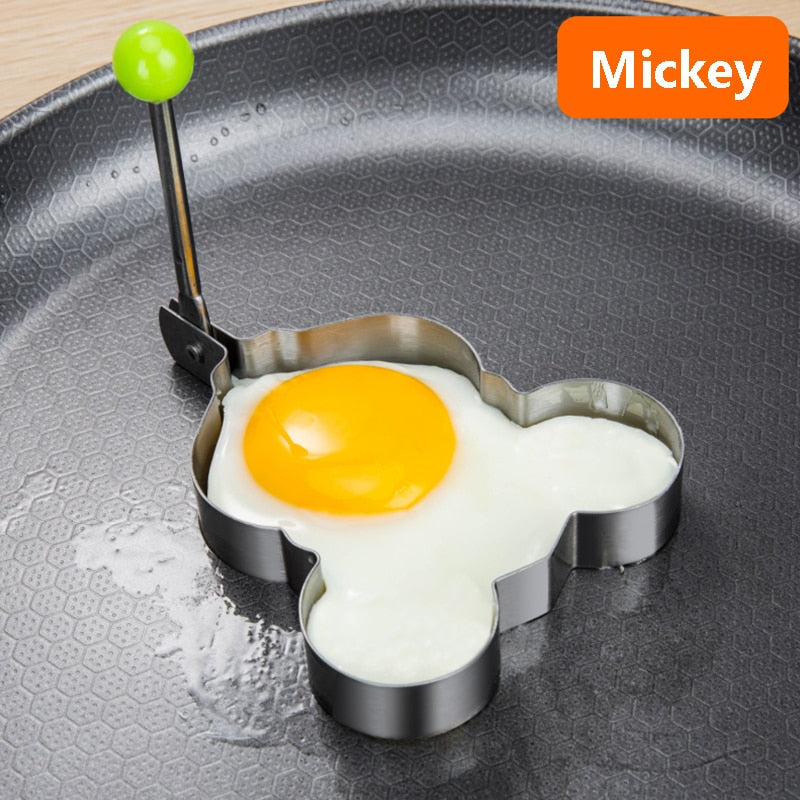 Ailihu® Stainless Steel Five-Style Fried Egg and Pancake Shaper Omelette Mould Frying Egg Cooking Accessories