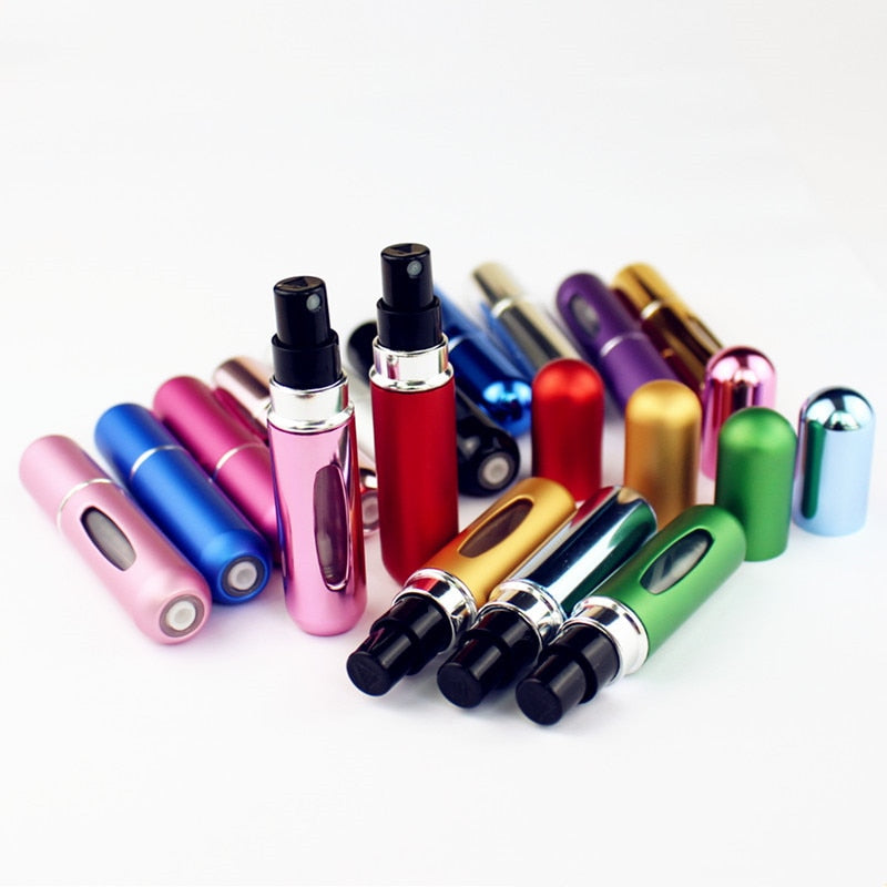 Mini Perfume Bottle Refillable Aluminum Atomizer Travel Size