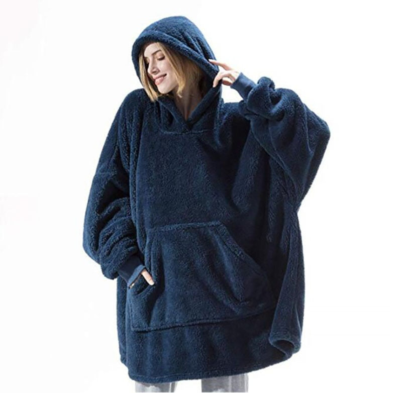 The Ultimate Indoor Outdoor Oversized Hoodie Blanket Fleece and Matching Socks