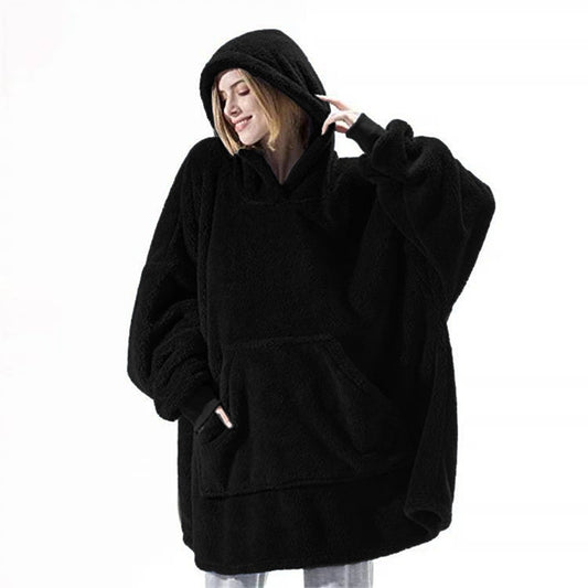 The Ultimate Indoor Outdoor Oversized Hoodie Blanket Fleece and Matching Socks