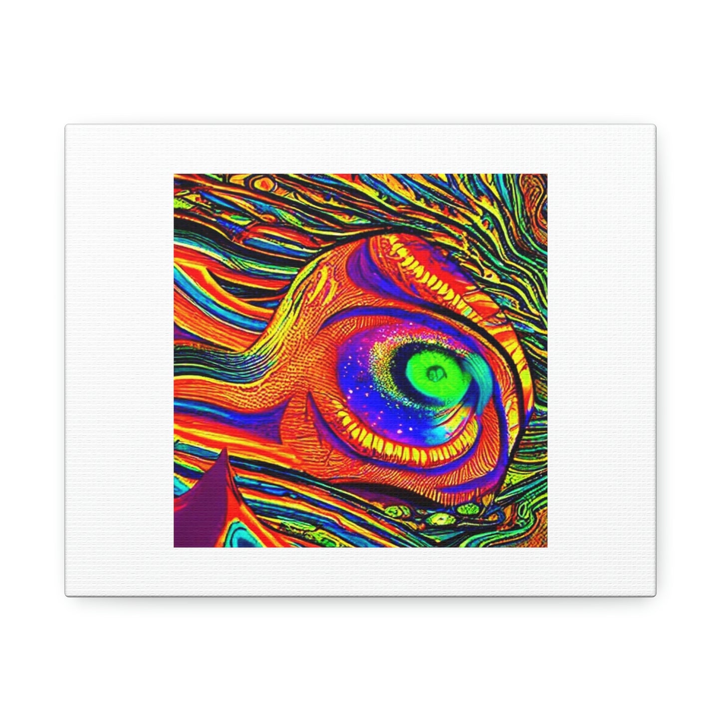 Tripping Digital Art 'Designed by AI' on Satin Canvas, Stretched