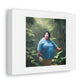 Fat Asian Woman In A Light Blue Shirt Digital Art 'Designed by AI' on Canvas