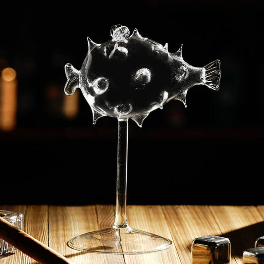 Creative Pufferfish Cocktail Glass Borosilicate Transparent