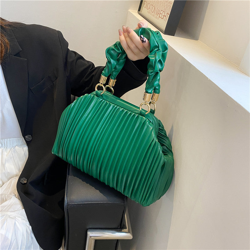 Vertical Textured Stripes Small Candy Colour Handbag