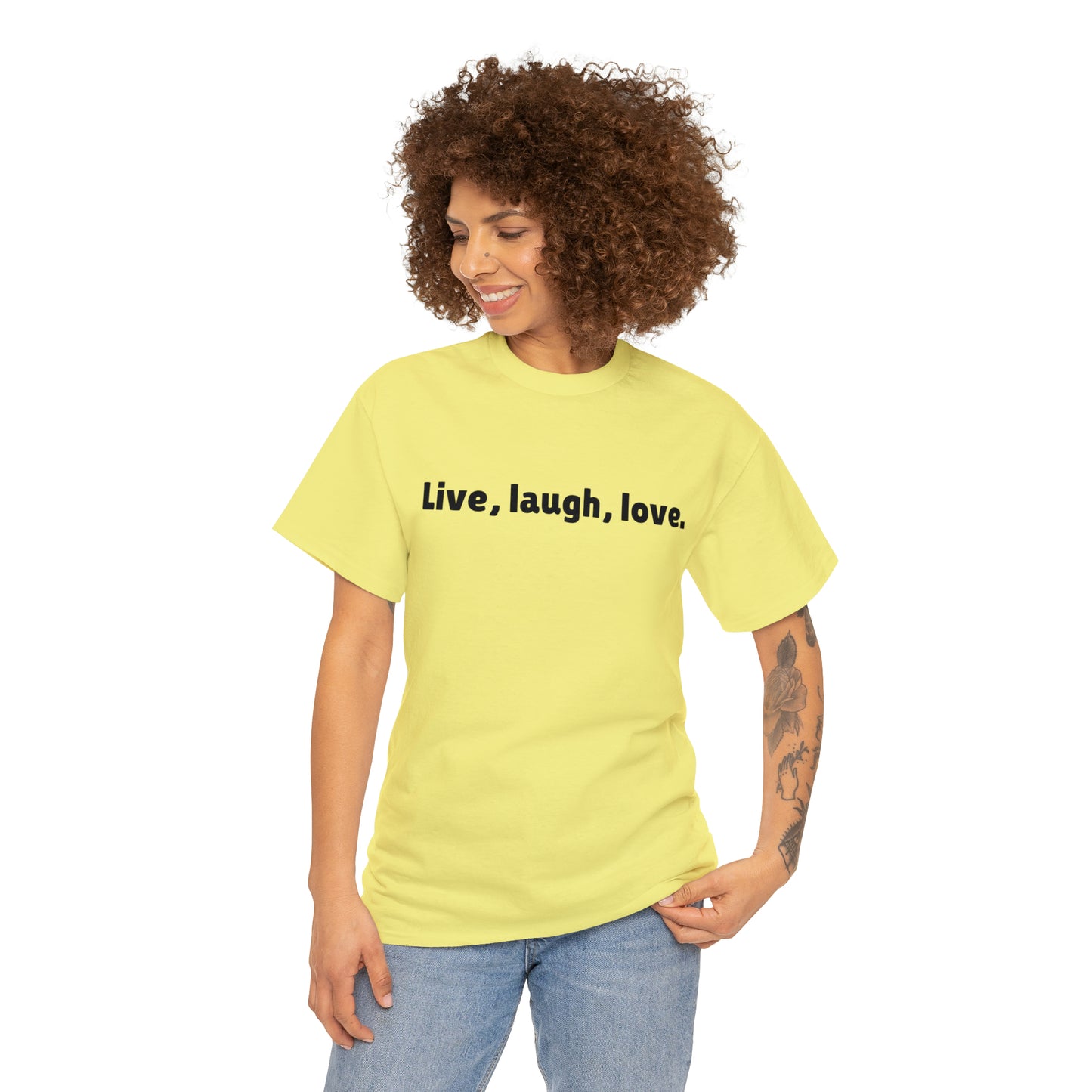 Live, Laugh, Love Cotton T-Shirt