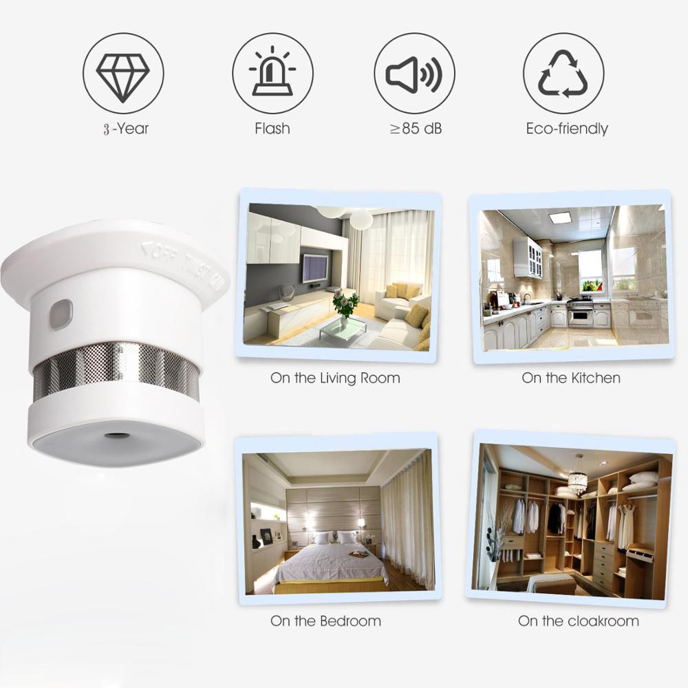 Heiman Zigbee Smoke Detector Smart Home System 2.4GHz High Sensitivity Safety Fire Prevention Smoke Sensor