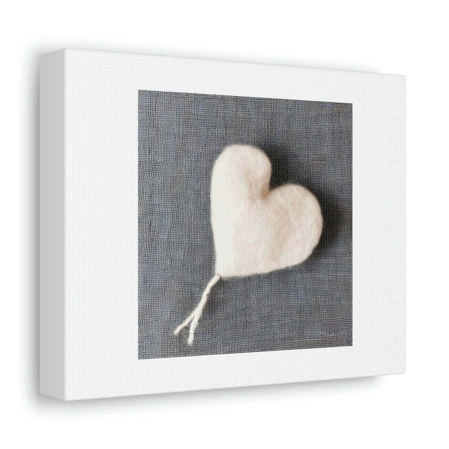 Heart Made Of Natural Wool Digital Art 'Designed by AI' on Satin Canvas