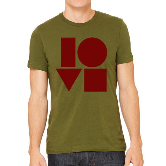 Love Block Design Cotton T-Shirt