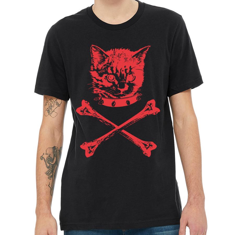 Danger Kitty Cross Bones Cotton T-Shirt