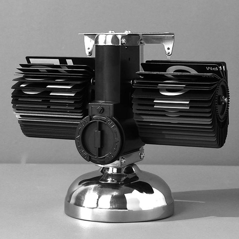 Classical Mechanical Table Clock Rolodex Style