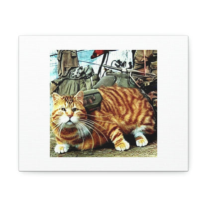 Garfield The Cat In The Vietnam War Digital Art 'Designed by AI' on Satin Canvas